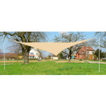 Parasol - Auvent - 3,6 x 3,6 mètres - beige - Toile d'ombrage