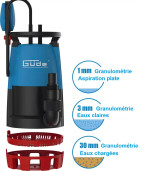 Pompe combinée 3 en 1 GS 751 - eaux chargées et eaux claires