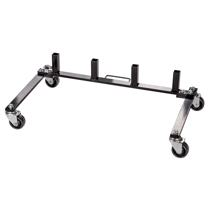 Rack de rangement pour 4 chariots de déplacement de véhicules