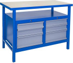 Etabli P 1200 SS - 120 x 60 cm - 6 tiroirs